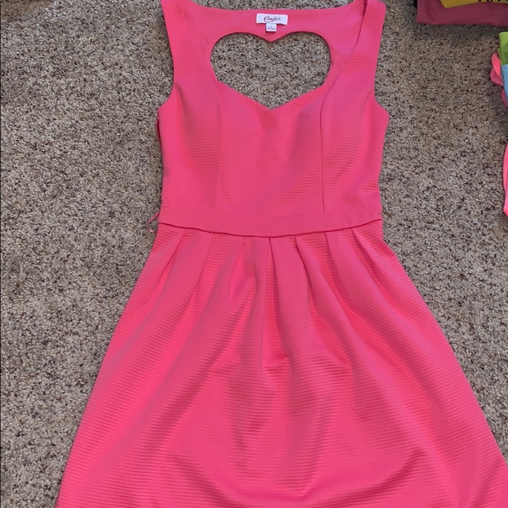 Heart cut out in back skater skirt dress